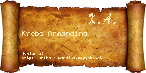 Krebs Armandina névjegykártya